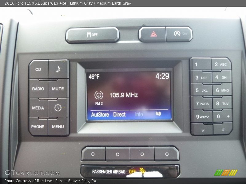 Lithium Gray / Medium Earth Gray 2016 Ford F150 XL SuperCab 4x4