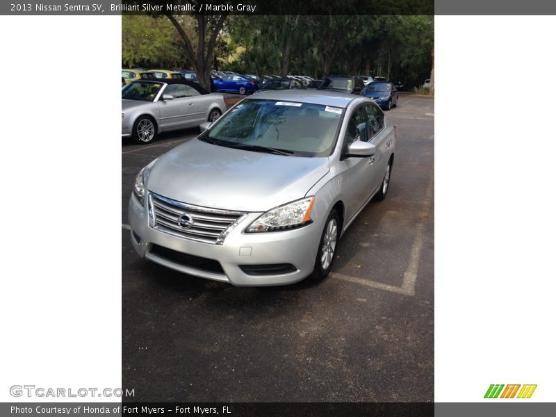 Brilliant Silver Metallic / Marble Gray 2013 Nissan Sentra SV