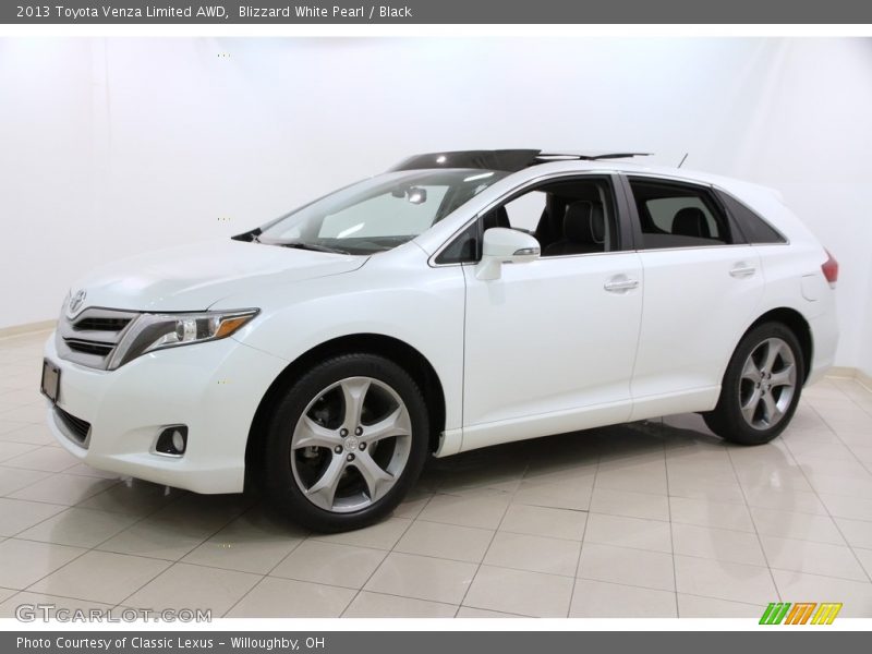 Blizzard White Pearl / Black 2013 Toyota Venza Limited AWD