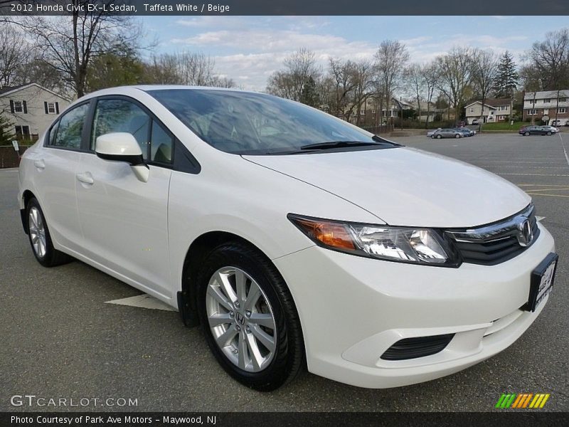 Taffeta White / Beige 2012 Honda Civic EX-L Sedan