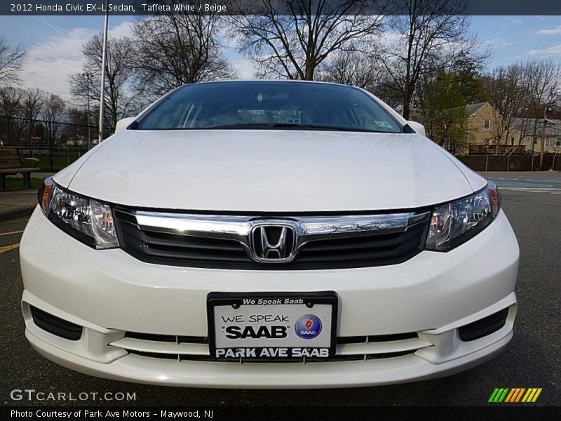 Taffeta White / Beige 2012 Honda Civic EX-L Sedan