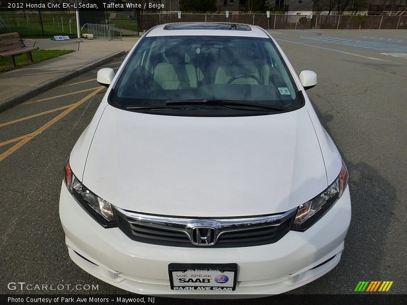 Taffeta White / Beige 2012 Honda Civic EX-L Sedan