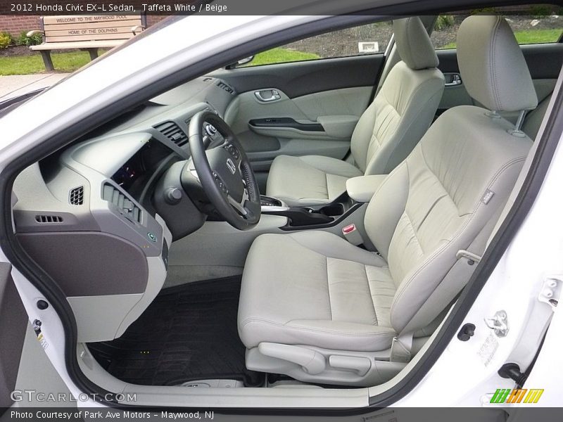 Taffeta White / Beige 2012 Honda Civic EX-L Sedan