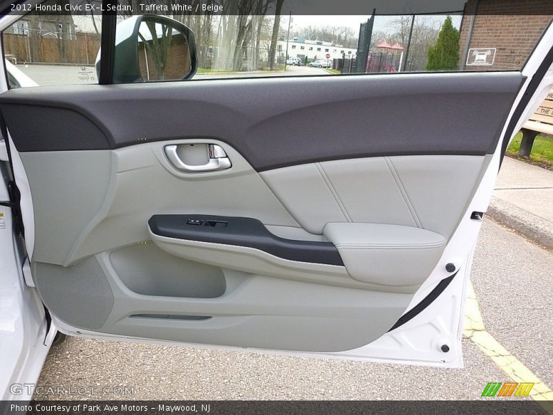 Taffeta White / Beige 2012 Honda Civic EX-L Sedan