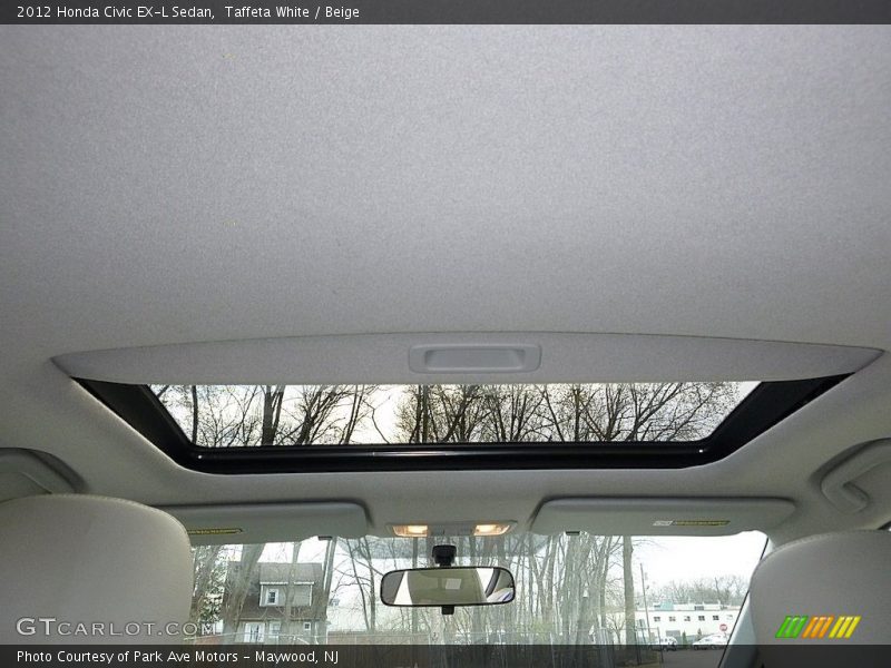 Taffeta White / Beige 2012 Honda Civic EX-L Sedan