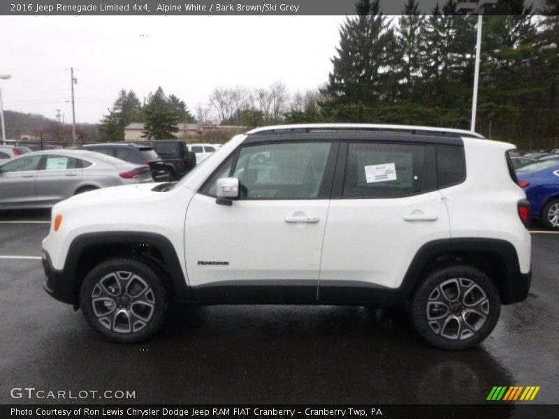 Alpine White / Bark Brown/Ski Grey 2016 Jeep Renegade Limited 4x4