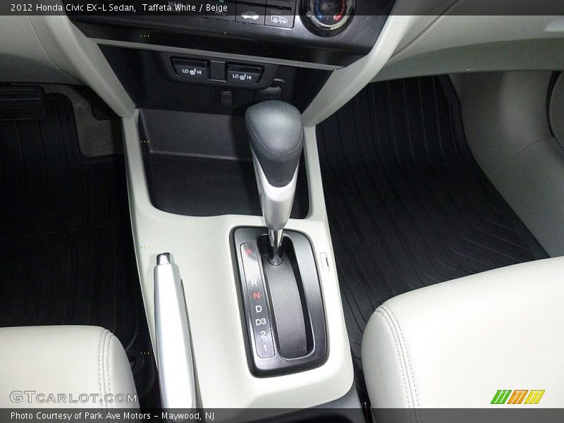 Taffeta White / Beige 2012 Honda Civic EX-L Sedan