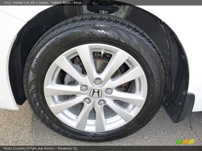 Taffeta White / Beige 2012 Honda Civic EX-L Sedan