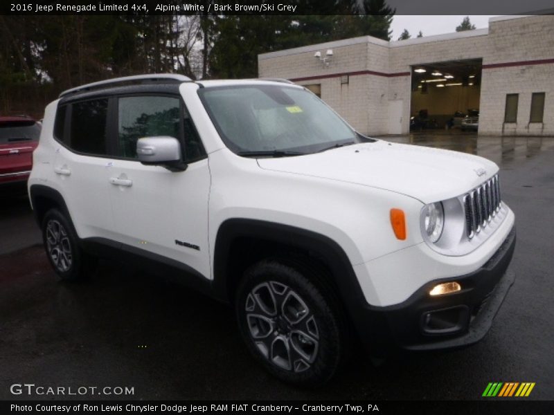 Alpine White / Bark Brown/Ski Grey 2016 Jeep Renegade Limited 4x4
