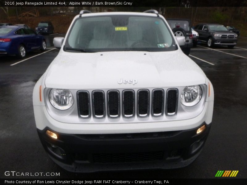 Alpine White / Bark Brown/Ski Grey 2016 Jeep Renegade Limited 4x4