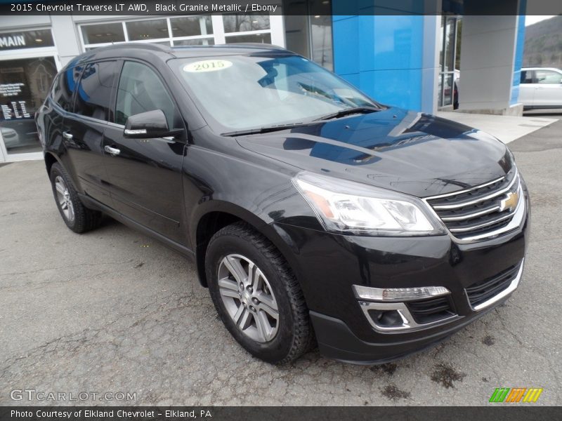 Black Granite Metallic / Ebony 2015 Chevrolet Traverse LT AWD