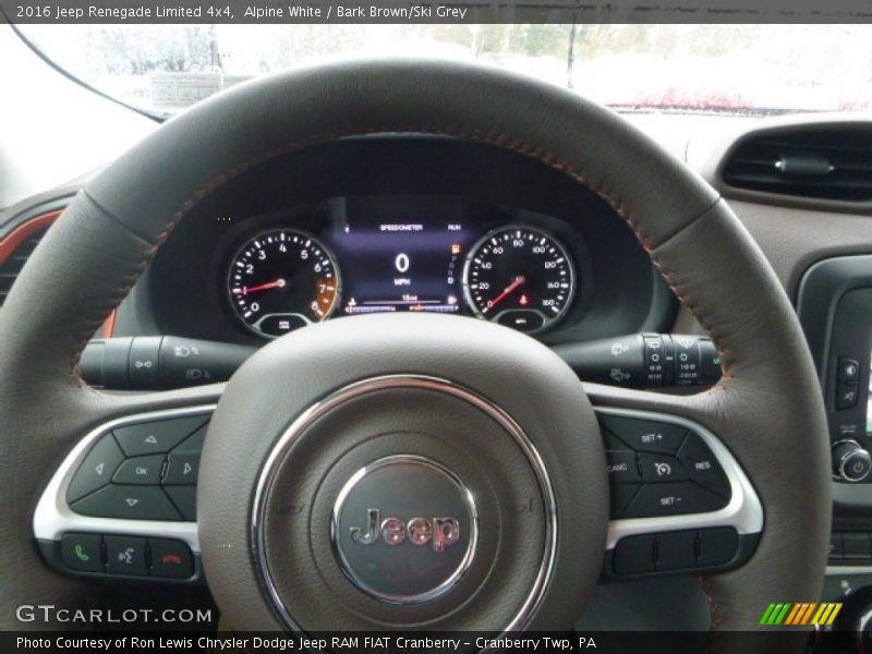 Alpine White / Bark Brown/Ski Grey 2016 Jeep Renegade Limited 4x4