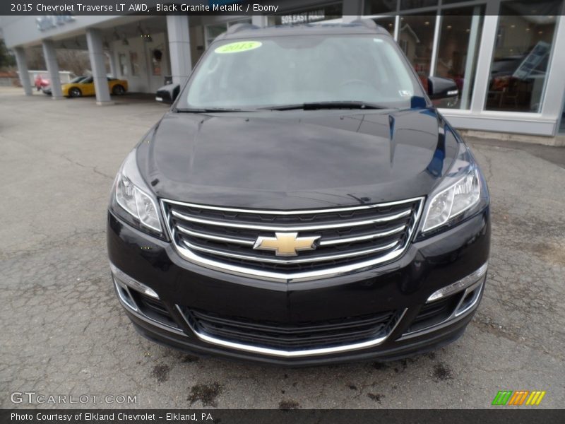 Black Granite Metallic / Ebony 2015 Chevrolet Traverse LT AWD
