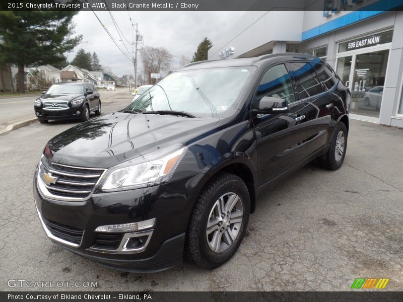 Black Granite Metallic / Ebony 2015 Chevrolet Traverse LT AWD