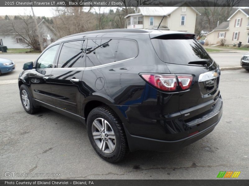 Black Granite Metallic / Ebony 2015 Chevrolet Traverse LT AWD