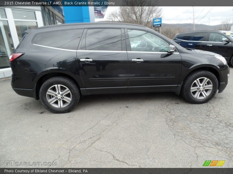 Black Granite Metallic / Ebony 2015 Chevrolet Traverse LT AWD
