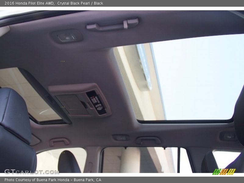 Crystal Black Pearl / Black 2016 Honda Pilot Elite AWD