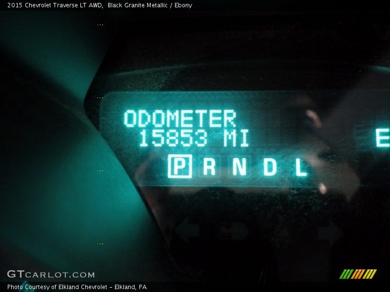 Black Granite Metallic / Ebony 2015 Chevrolet Traverse LT AWD