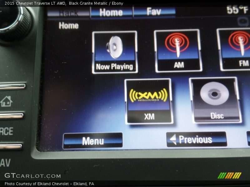 Black Granite Metallic / Ebony 2015 Chevrolet Traverse LT AWD