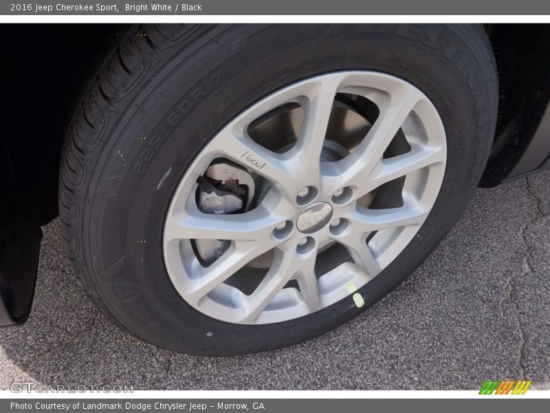 Bright White / Black 2016 Jeep Cherokee Sport