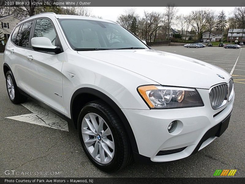 Alpine White / Oyster 2013 BMW X3 xDrive 28i