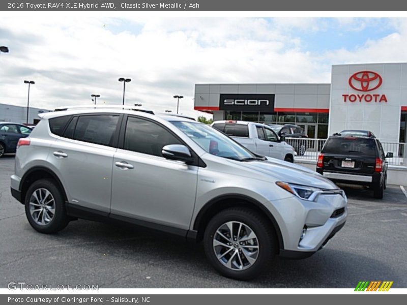 Classic Silver Metallic / Ash 2016 Toyota RAV4 XLE Hybrid AWD