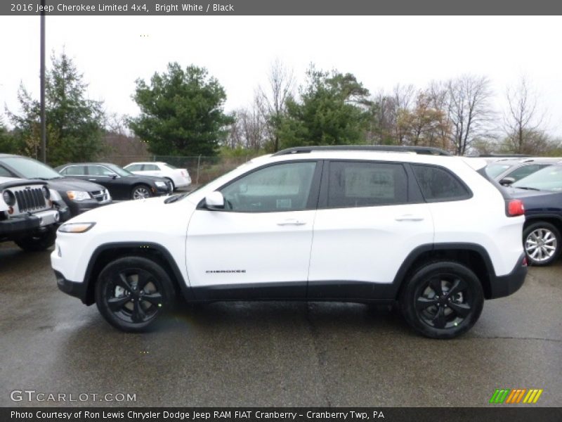 Bright White / Black 2016 Jeep Cherokee Limited 4x4