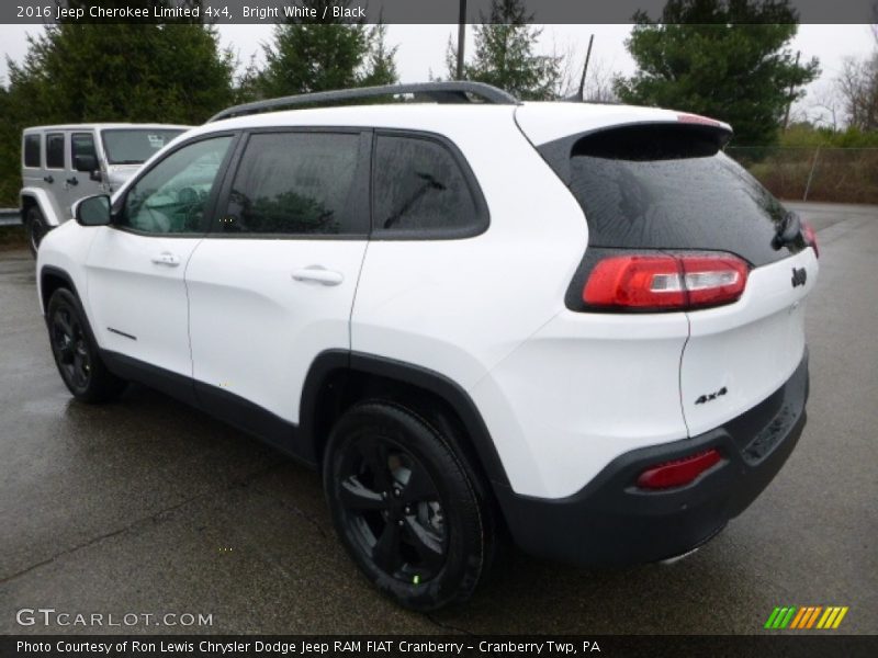 Bright White / Black 2016 Jeep Cherokee Limited 4x4