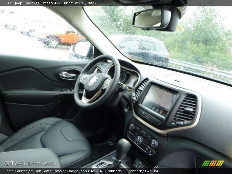 Bright White / Black 2016 Jeep Cherokee Limited 4x4