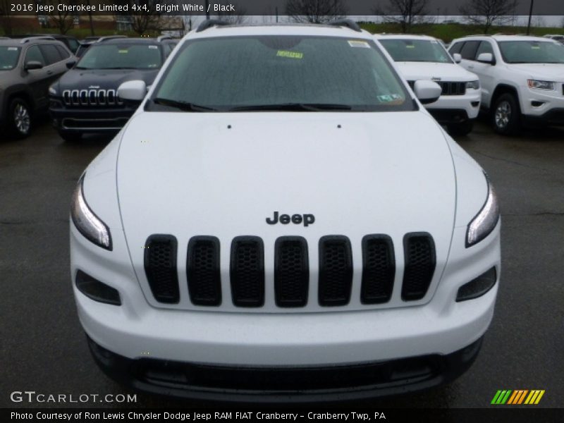 Bright White / Black 2016 Jeep Cherokee Limited 4x4