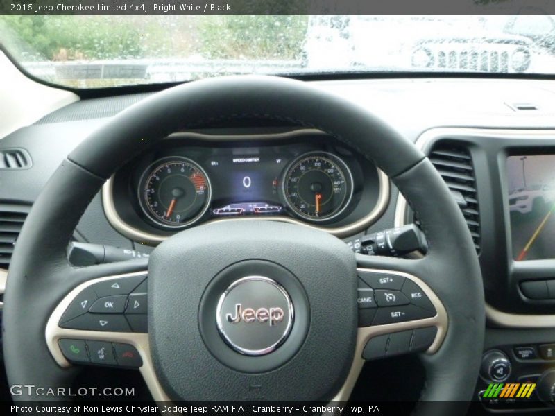 Bright White / Black 2016 Jeep Cherokee Limited 4x4