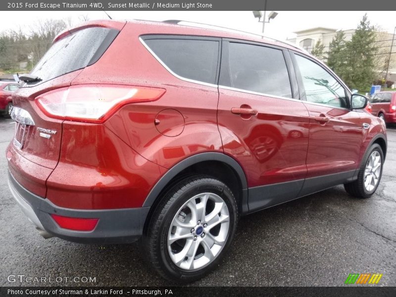 Sunset Metallic / Medium Light Stone 2015 Ford Escape Titanium 4WD