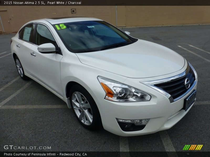 Pearl White / Charcoal 2015 Nissan Altima 2.5 SL