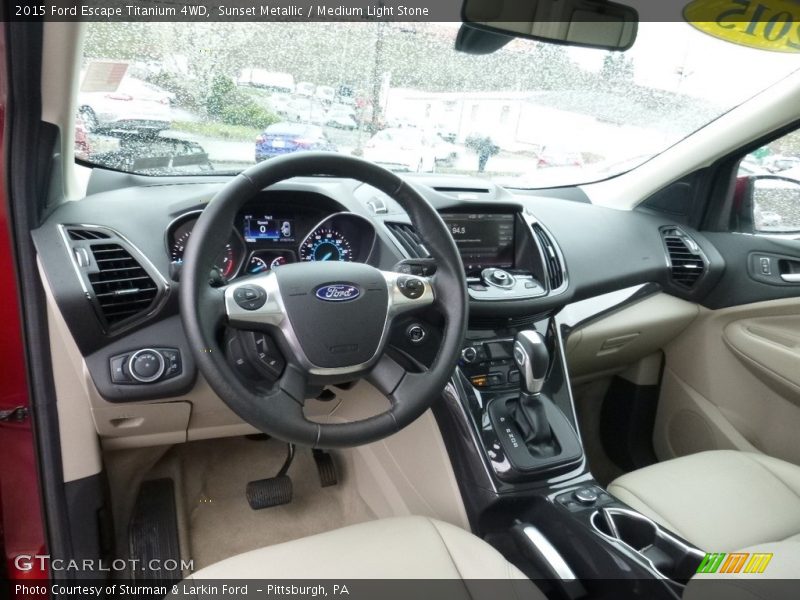 Sunset Metallic / Medium Light Stone 2015 Ford Escape Titanium 4WD