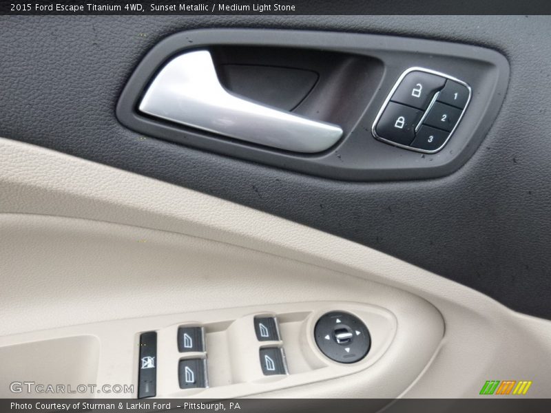 Sunset Metallic / Medium Light Stone 2015 Ford Escape Titanium 4WD
