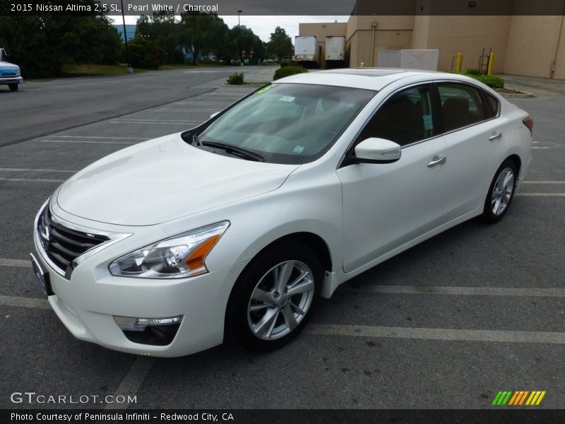 Pearl White / Charcoal 2015 Nissan Altima 2.5 SL
