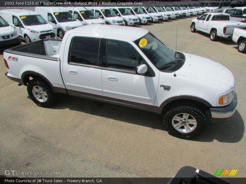 Oxford White / Medium Graphite Grey 2003 Ford F150 XLT SuperCrew 4x4