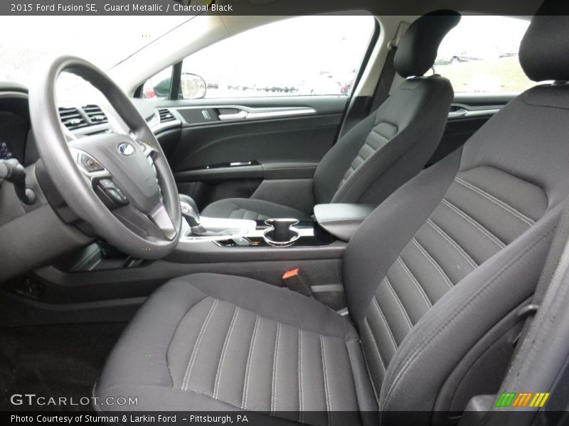 Guard Metallic / Charcoal Black 2015 Ford Fusion SE