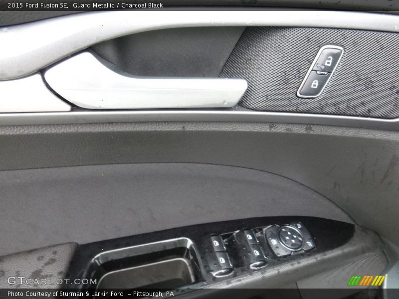 Guard Metallic / Charcoal Black 2015 Ford Fusion SE