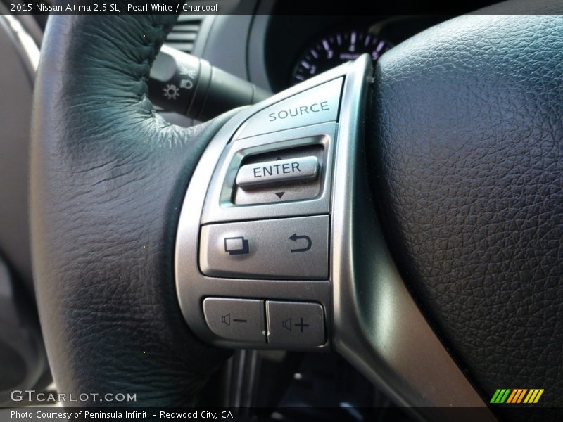 Pearl White / Charcoal 2015 Nissan Altima 2.5 SL