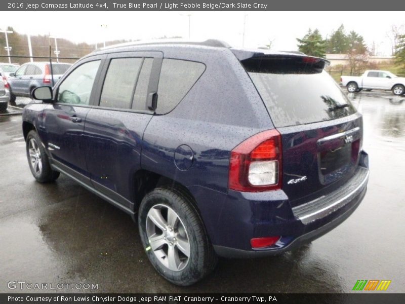 True Blue Pearl / Light Pebble Beige/Dark Slate Gray 2016 Jeep Compass Latitude 4x4