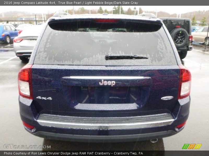 True Blue Pearl / Light Pebble Beige/Dark Slate Gray 2016 Jeep Compass Latitude 4x4