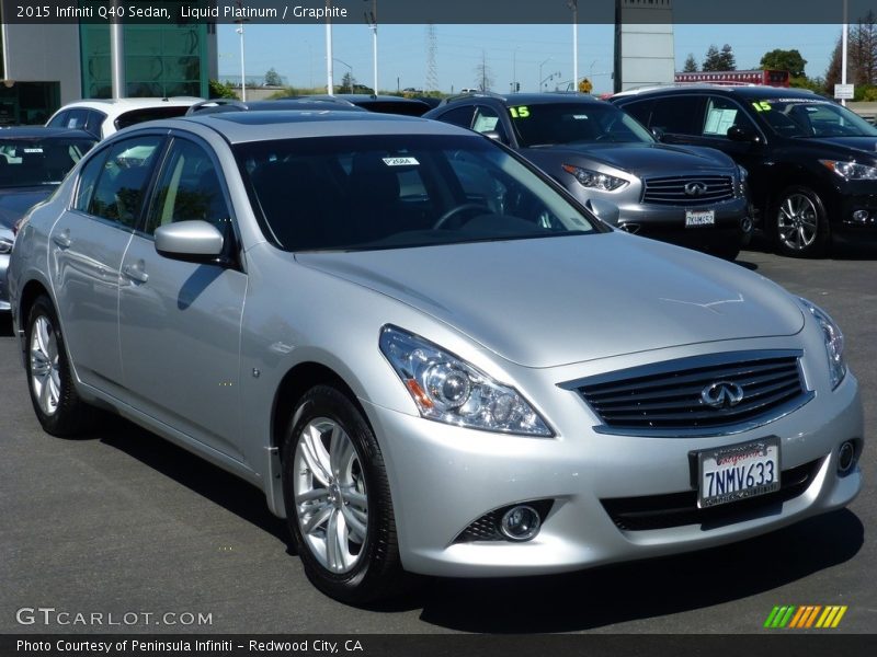 Liquid Platinum / Graphite 2015 Infiniti Q40 Sedan
