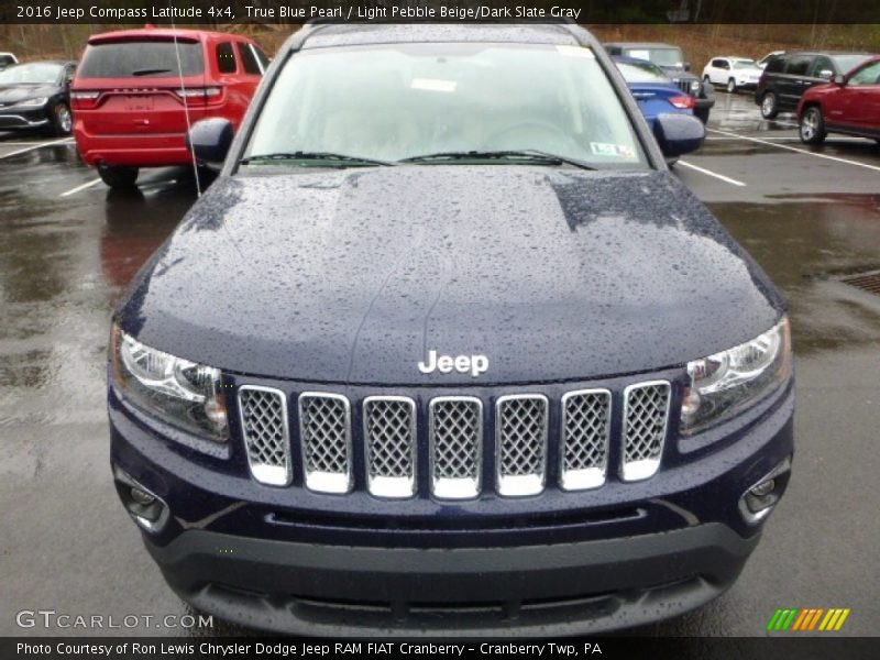True Blue Pearl / Light Pebble Beige/Dark Slate Gray 2016 Jeep Compass Latitude 4x4