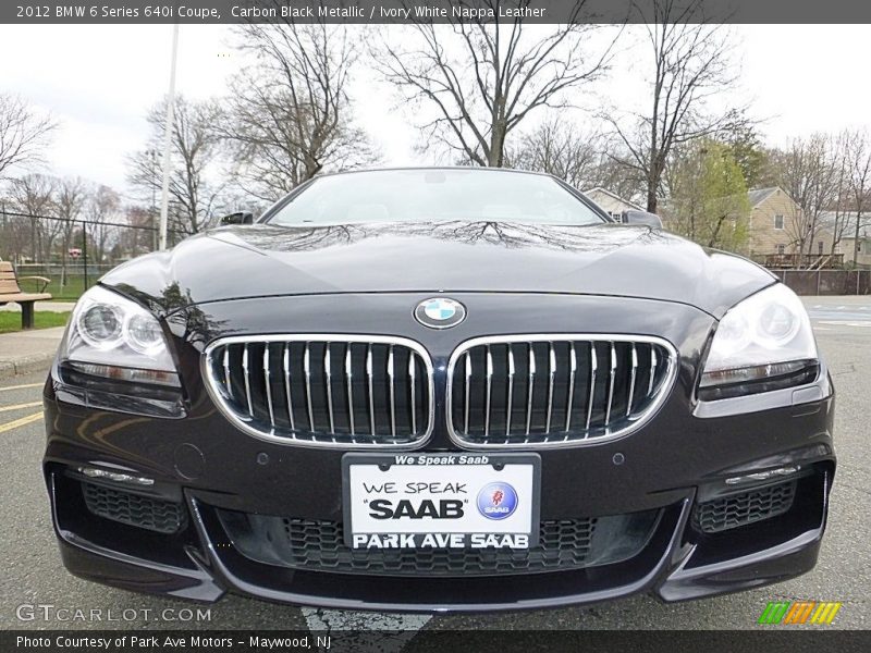 Carbon Black Metallic / Ivory White Nappa Leather 2012 BMW 6 Series 640i Coupe