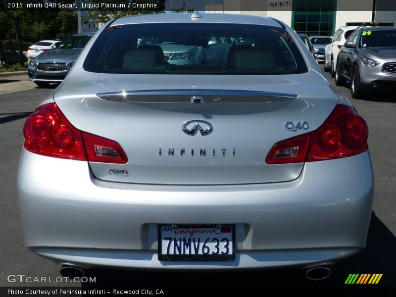 Liquid Platinum / Graphite 2015 Infiniti Q40 Sedan