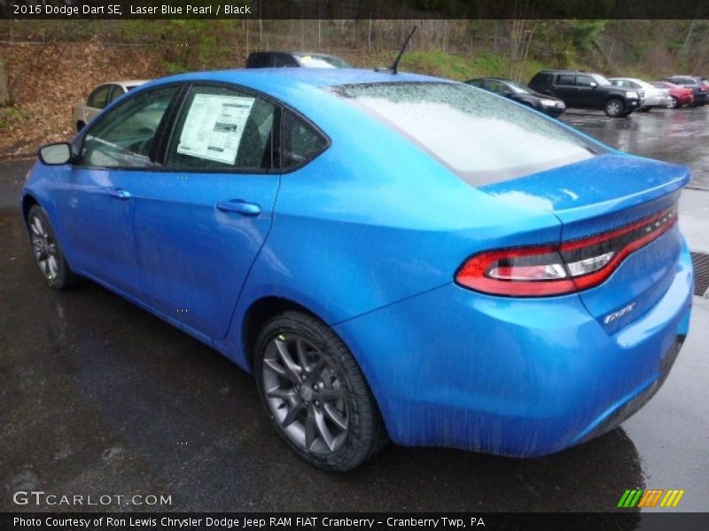 Laser Blue Pearl / Black 2016 Dodge Dart SE