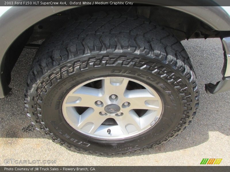 Oxford White / Medium Graphite Grey 2003 Ford F150 XLT SuperCrew 4x4