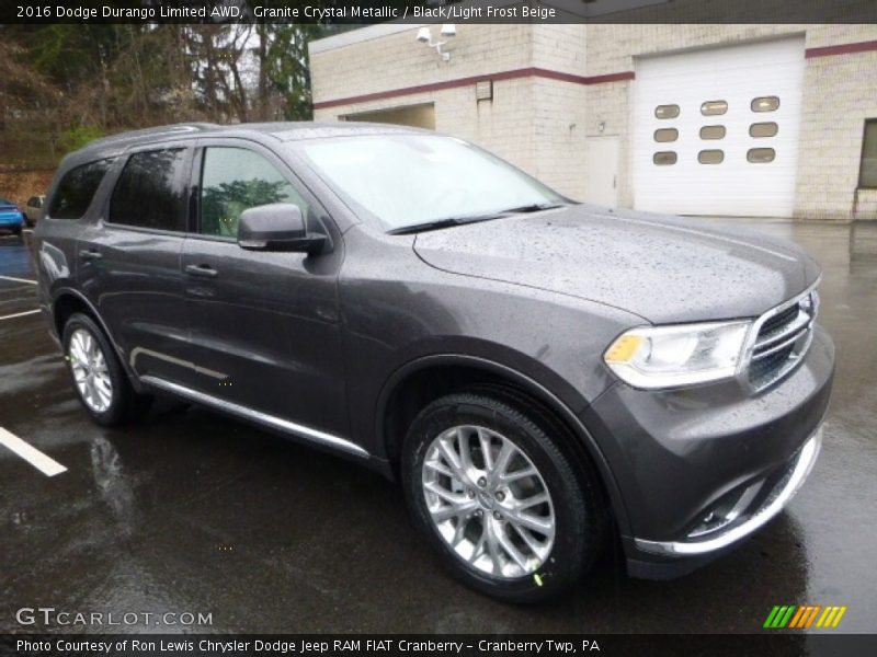 Granite Crystal Metallic / Black/Light Frost Beige 2016 Dodge Durango Limited AWD