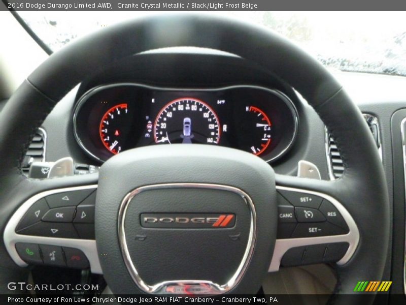 Granite Crystal Metallic / Black/Light Frost Beige 2016 Dodge Durango Limited AWD